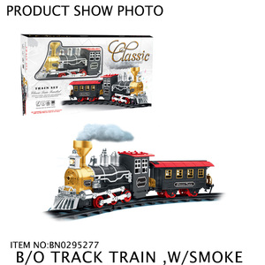 Ensemble de <span class=keywords><strong>train</strong></span> à vapeur rétro éducatif avec fumée et lumières réalistes, fonctionnant sur piles, <span class=keywords><strong>jouet</strong></span> de chemin de fer classique pour enfants, cadeau - Product Image 2
