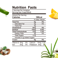 Boissons gazeuses faiblement émaillées en conserve OEM 250ML, jus d'aloe vera frais pressé saveur grenade avec pulpes