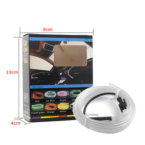 Tira de luz LED fría para coche Houyi de 5 m con encendedor de cigarrillos, 9 colores para iluminación ambiental interior de automóviles. - Product Image 1