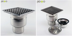 Inserto per <span class=keywords><strong>Scarico</strong></span> Lavello da <span class=keywords><strong>Cucina</strong></span> Commerciale in Acciaio Inox di Alta Qualità, Anti-Odore, Igienico, Ecologico, Quadrato, per Pavimento e Vasca da Bagno Esterna - Product Image 3