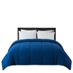 Elegant Bedding Down Alternative Microfiber Reversible 3-Piece Comforter Set sale with 2 Reversible Pillow Cases