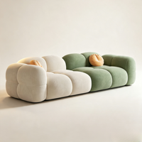 Canapé modulaire en tissu moelleux, canapé moderne et confortable pour petit appartement et salon