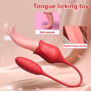 10 Vibración <span class=keywords><strong>Rosa</strong></span> Lengua larga Vibrador Clítoris Lamiendo Masajeador Sexo oral Adulto Para mujeres vibrador - Product Image 3