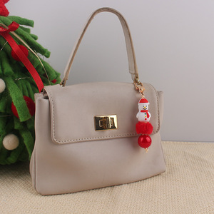 Lindo llavero de peluche navideño de Papá Noel, muñeco de nieve, reno, colgante para bolso, adorno para árbol de Navidad, regalos para niños - Product Image 3