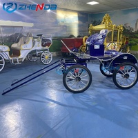 Chariot à Chevaux Personnalisé Nouveau Style Promotionnel pour Marathon, Structure en Acier, Pneus Pneumatiques, Capacité 2 Personnes