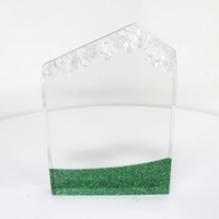 Trophée en acrylique personnalisé multicolore en forme de glacier avec logo imprimé, plaque en plexiglas cristallin pour compétition d'entreprise