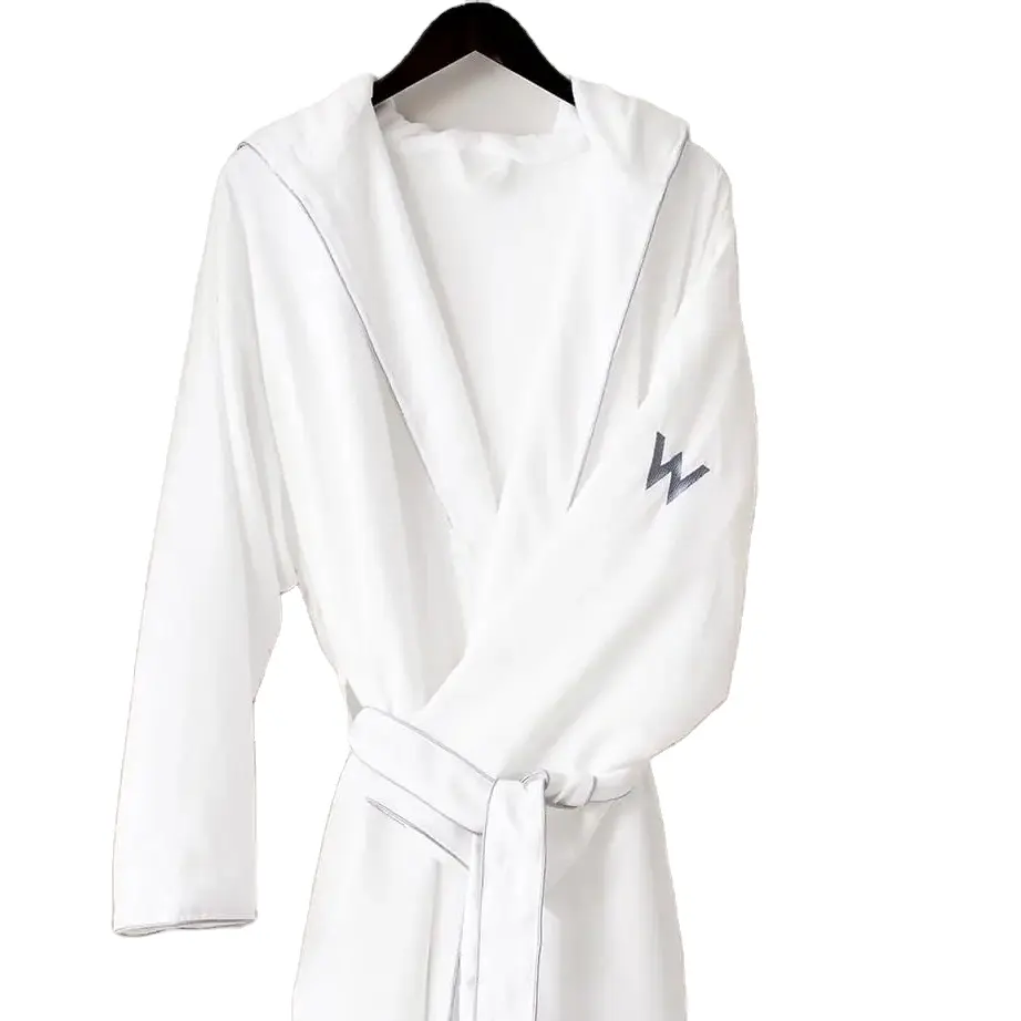 Luxushotel Mikrofaser-Badewäsche 5-Sterne-Hotel-Badewäsche mit Kapuze doppelschichtig weiches und saugfähiges Badewäsche benutzerdefiniertes Logo