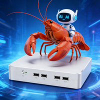 Mini PC Openciaw Ai con Procesador Intel Core I5 4460T/6400T/i7 4600M, 8 Puertos USB, 4/8 GB de RAM, SSD de 128/256 GB, HD y VGA, Pantalla Dual, Computadora de Escritorio X86