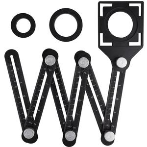 De aleación de aluminio de seis de gobernante instrumento de medición de <span class=keywords><strong>plantilla</strong></span> ángulo herramienta mecanismo diapositivas con agujero de - Product Image 1