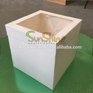 Wholesale Cardboard 10x10x8inch Tall <b>Clear</b> <b>Cake</b> <b>Box</b> With <b>Clear</b> Window for <b>Cake</b> - Product Image 6