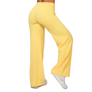 Damen High-Waist Yoga-Hose Weiche Leichte Fitness-<span class=keywords><strong>Leggings</strong></span> Schnell Trocknende Atmungsaktive Weit Geschnittene Yoga-Hose - Product Image 2