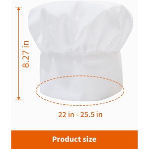 Chapeau de chef Xeoxarel, réglable, en coton élastique, unisexe, pour la cuisine, la cuisson, pour adultes, enfants, restaurant, bar - Product Image 5