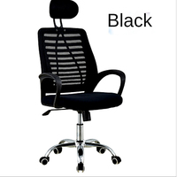 Chaise de bureau pivotante à dossier haut avec appui-tête confortable, chaise de conférence pour personnel de bureau à domicile, chaise d'étudiant pour dortoir