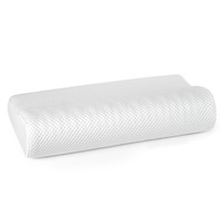 Oreillers ergonomiques en mousse à mémoire de forme ondulée, oreiller cervical réglable pour soulager les douleurs au cou et au dos, pour dormir au lit, avec housse amovible en soie glacée