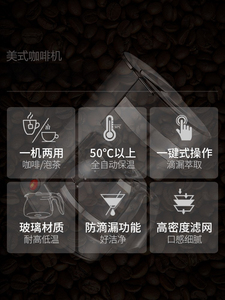 Cafetera de Goteo Automática Todo en Uno para Hogar y Oficina Pequeña, Cumple con Regulaciones Europeas, Cafetera Americana - Product Image 3