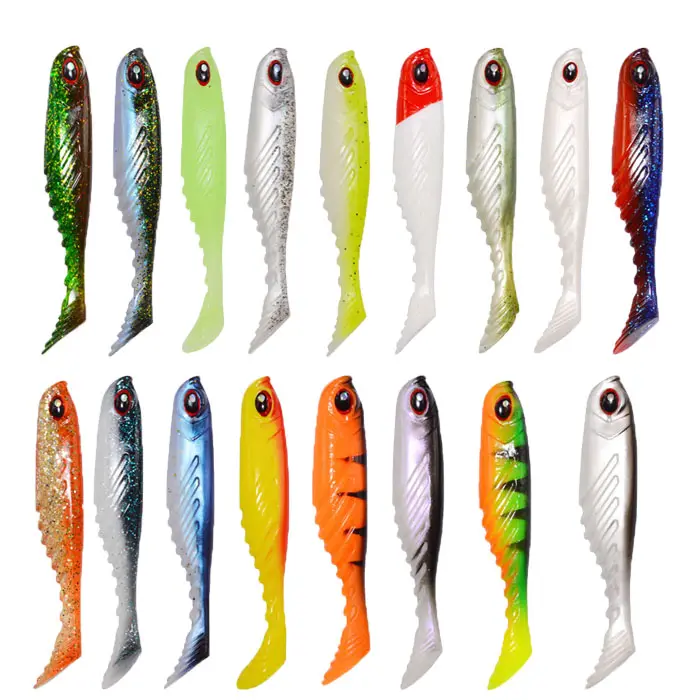 Quality Fishing Lures Artificial Bait Paddle Tail Fishing Ripple Shad Lure 105mm 8.8g Silicon Soft Bait Bionic Fishing Lure