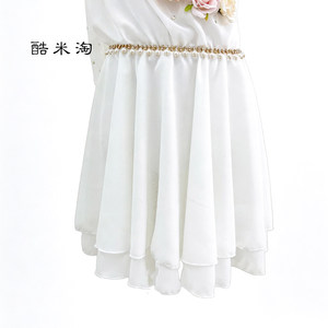 Costume de ballet Cupidon blanc pour femmes adultes, <span class=keywords><strong>robe</strong></span> de performance et de compétition en soie/coton décorée de fleurs, tutu de ballet - Product Image 4