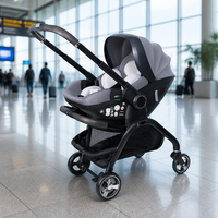 Poussette bébé Kidilo en alliage d'aluminium, portable, pour voyage en extérieur, 4 en 1, pliable, légère, pour nouveau-né, prix d'usine, commande en gros