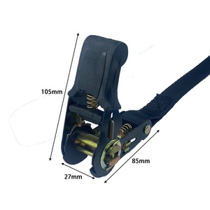Juego de amarre de trinquete de 1 pulgada con 4 bucles suaves 4 correas de carga con mango de goma con ganchos en S de bloqueo de seguridad - Product Image 4