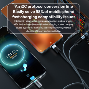<span class=keywords><strong>สาย</strong></span>ชาร์จ i2C <span class=keywords><strong>เทอร์โบ</strong></span>120W แบบชาร์จไฟได้รวดเร็วใช้ USB-C กับ USB-C ได้สำหรับโต๊ะคลื่น C10และซ่อมโทรศัพท์ - Product Image 5