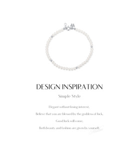 S925 <b>Silver</b> Freshwater Pearl <b>Beaded</b> Bracelet Crown Clasp Women's Classic Everyday Wear Jewelry - Product Image 6