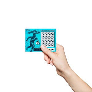 Tarjetas de premios para partidos de fútbol, papel negro, impresión digital, logotipo, tamaño, porcentaje de ganadores, tarjeta de raspar de lotería personalizada - Product Image 3