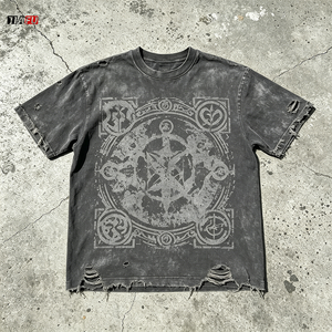 260Gsm <strong>Men's</strong> Vintage Acid Wash <strong>T</strong>-<strong>Shirt</strong> 100% Cotton Custom High Quality Oversized Solid Casual Digital Printing <strong>t</strong> <strong>Shirt</strong> for <strong>Men</strong> - Product Image 1