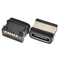 Connecteur USB vertical étanche IPX8 pour PCB SMT SMD, 24 broches, type C femelle, connecteur de charge USB, prise de charge 5A