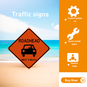 12 "12" مضحك مخصص لوحة ألومنيوم عاكس مخصص تحذير حركة المرور مستقيم X - Product Image 5