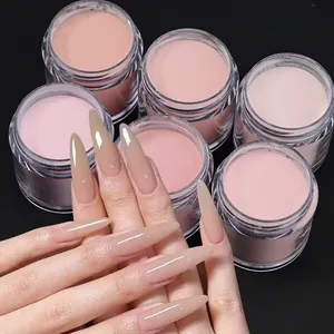 ผงอะคริลิคสำหรับทำเล็บ 6 สี โทนนู้ด/ชมพู น้ำหนัก 7 กรัม*6 กระปุก สำหรับต่อเล็บแบบฝรั่งเศส แต่งเล็บ 3 มิติ แกะสลัก ตกแต่ง ด้วยวิธีการจุ่ม แห้งเร็ว - Product Image 2