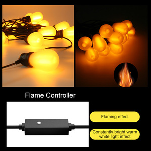 Guirlande lumineuse LED S14 E26 en fil de cuivre PC, 48 pieds, pour intérieur/extérieur, décoration de fêtes, IP65, intensité réglable, commande par bouton, garantie 2 ans - Product Image 6