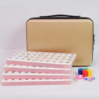 Jeu de Mahjong en Acrylique Tendance Effet Gelée, Anti-Rayures, Gravure Claire des Tuiles, pour Jeu de Table Récréatif Intérieur, Vente en Gros