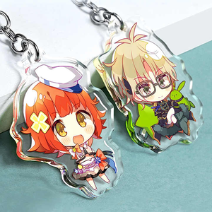 Custom Animation Printing Transparent Acrylic Holographic Cartoon Keychain Size Picture Customization for Wedding Holiday Gifts
