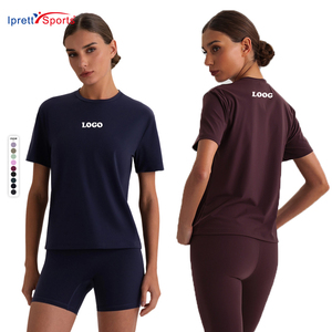 Camisetas Deportivas Personalizadas con Logotipo, Cuello Redondo, <span class=keywords><strong>Manga</strong></span> <span class=keywords><strong>Corta</strong></span>, para Gimnasio, Fitness, Yoga, <span class=keywords><strong>Mujer</strong></span>, para Entrenamiento, Running, Actividades al Aire Libre - Product Image 1