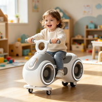 Voiture à bascule pour enfants, personnalisable en usine, nouvelle voiture Twister en forme d'arachide, en plastique, 4 roues, avec musique et lumières, pour les tout-petits de 2 à 5 ans