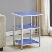 Étagère de rangement métallique multi-niveaux sur pied, design portable, style moderne, solution de rangement polyvalente pour salons ; également