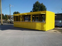 Équipement d'extérieur pliable, conteneur de café modulaire préfabriqué, remorque de restaurant de café de bar