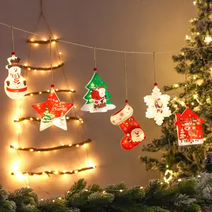 Corda led para árvore de neve, enfeite de luzes para decoração natalina, para jardim e casa, para casamento, enfeite de árvore de natal
