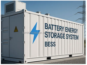 Contenedor de Batería grande de 1MW y 5MW, sistema de almacenamiento de energía de refrigeración líquida, supercondensador basado en iones de litio, potencia de salida nominal de 1000KW - Product Image 2