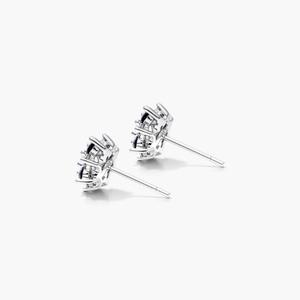 High Shine 925 <b>Sterling</b> <b>Silver</b> Moissanite Diamond <b>Stud</b> Earrings Elegant Women's Everyday Fine Jewelry Wedding Birthday - Product Image 4