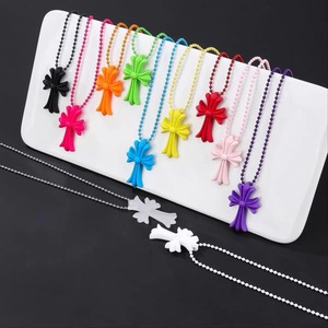 <span class=keywords><strong>Collana</strong></span> Trendy Versatile con <span class=keywords><strong>Croce</strong></span> Colorata in Resina, Stile Punk, per Anniversario, <span class=keywords><strong>Collana</strong></span> Versatile da Donna - Product Image 6