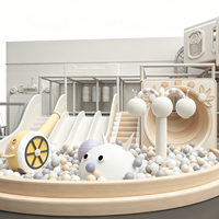 Aoleao Aire de jeux intérieure nordique personnalisée avec toboggan en spirale, piscine à balles pour enfants, jeux souples, grande capacité, usage commercial, CE TUV