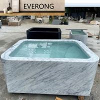 Baignoire rectangulaire en marbre sur mesure à prix abordable