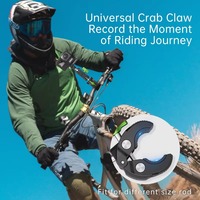 Support de caméra d'action à griffe de crabe en aluminium rotatif à 360 degrés pour motos, GoPro Hero, DJI Osmo Action, Insta360, pour téléphone