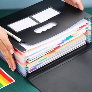 Carpeta de Archivos Expandible de Tamaño Legal con Múltiples Bolsillos, 13 Compartimentos, Plástico A4, Organizador de Archivos Expandible, Color Negro - Product Image 5