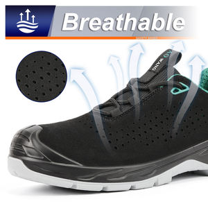 Botas de Seguridad JIANKUN de Corte Bajo, Ligeras, Suaves y Transpirables, de Cuero de Gamuza, con Puntera de Acero, Plantilla de Acero, Anti-Aplastamiento/Pinchazos/Electricidad Estática - Product Image 4