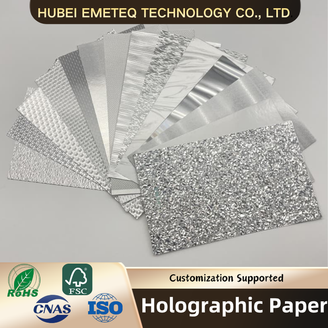 Multiple Colors Superior Adherence Woven Foil Lithographic Positioning Paper Metallized Board for Textile & Garment Use
