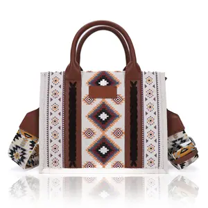 2023 New Custom Bohemian Tote Bag Western Purses For Women Shoulder Boho Aztec Handbags With Shoulder Strap Handbag