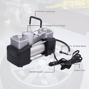 גליל כפול 12v נייד צמיג אוטומטי נייד משאבת משאבת רכב נייד/רכב חשמלי משאבת מיני/צמיגים משאבת צמיגים - Product Image 3