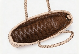 Sac à main pour femme de nouvelle conception, sac tissé en cuir de vache, sac à bandoulière français tressé, sac à main pour femme de nouvelle conception, sac fourre-tout en cuir véritable - Product Image 4